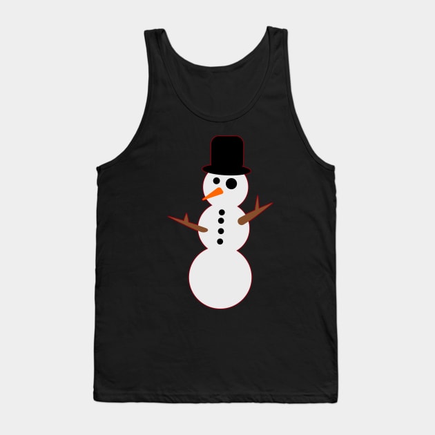 Time for a Winter Snowman Friend Tank Top by fuzzydragons